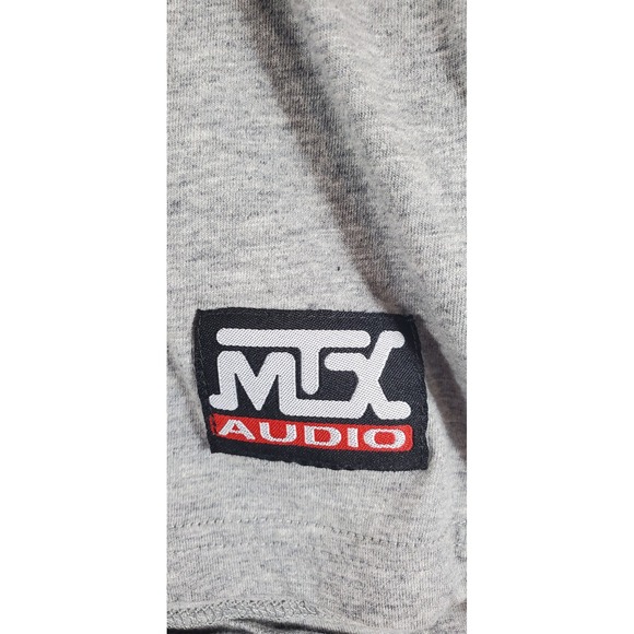 MTX Audio American Flag V Neck T Shirt Gray XL Mens Womens Graphic Tee - Picture 6 of 7